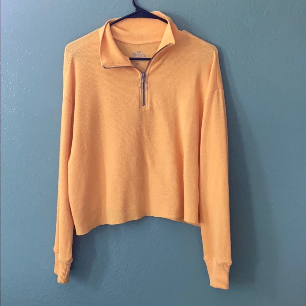 Canary yellow cropped sweater